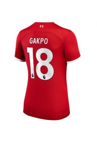 Liverpool Cody Gakpo #18 Jalkapallovaatteet Naisten Kotipaita 2023-24 Lyhythihainen